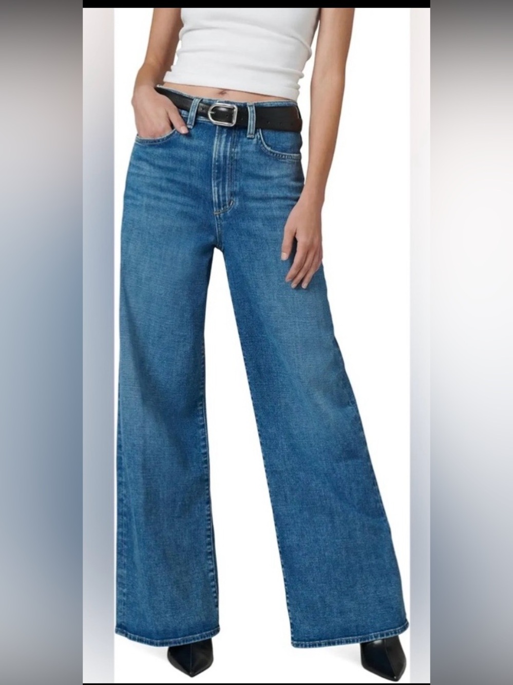 Joe's Jeans Women's Dark Blue Wide Leg Flare Jeans